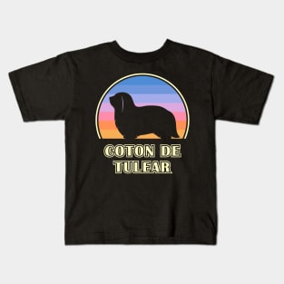 Coton de Tulear Vintage Sunset Dog Kids T-Shirt